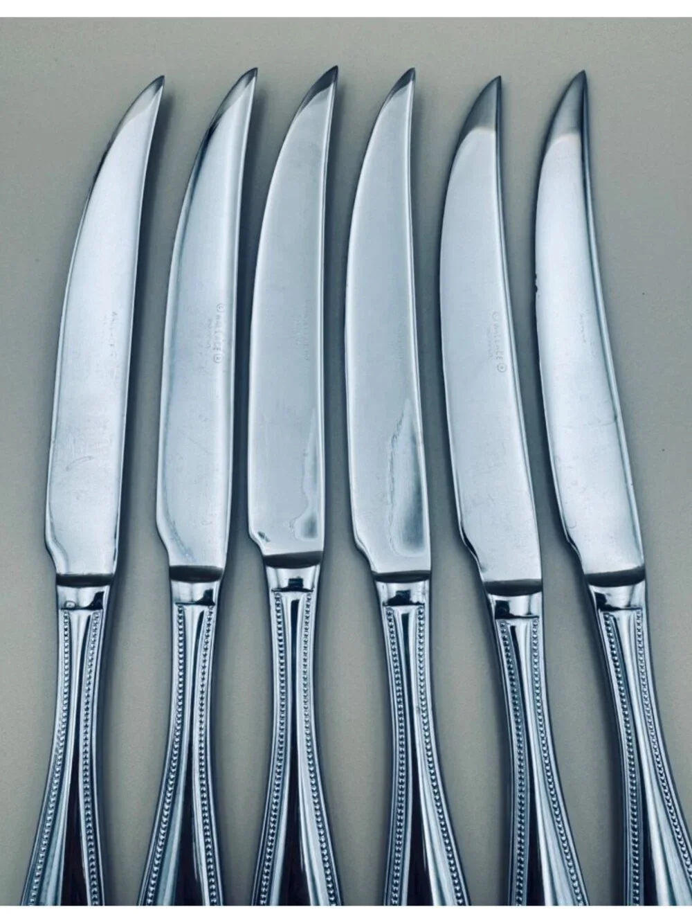 6 Wallace AMERICAN TRADITION 18/10 Stainless Serrated Steak Knives Indonesia